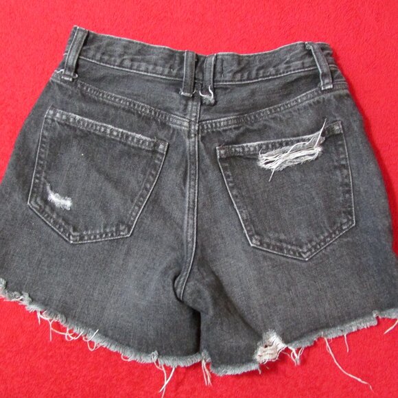 We The Free Pants - Free People We the Free Black Distressed Shorts High Rise 3-4" inseam